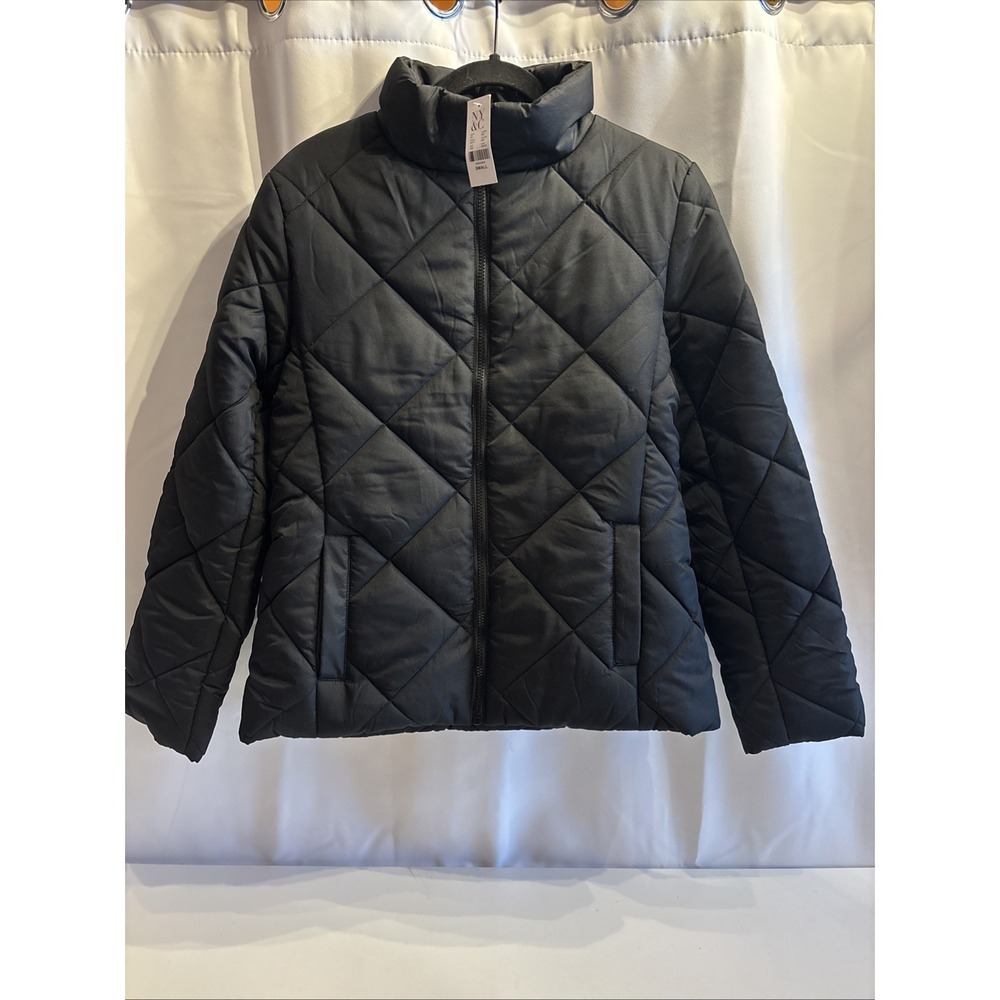NY&C Women's S Quilted Puffer Jacket Pockets Winter Warm